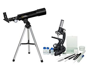 Set telescopio 50/360 + microscopio 300x-1200x, National Geographic