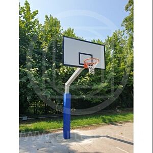 Impianto standard basket monotubolare, sbalzo 165 cm, Morale Sport, b651/s