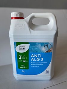 Anti alga chiarificante liquido per piscine, da 5 Litri, ANTI ALG 3, MORALE SPORT