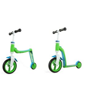 Monopattino-bike, 2 in 1, baby scoot and ride, verde, f4qdbag