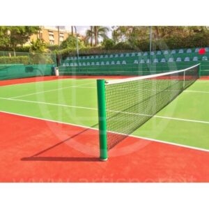 Impianto tennis a sezione rotonda, diam mm. 102, con bussole, Morale Sport, t780/1
