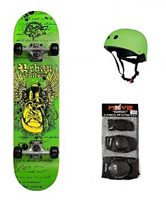 SET skateboard URBAN CULTURE + protezioni + caschetto, Skate-Max