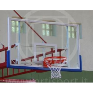 Tabellone basket in plexiglas, cm 180x105, Morale Sport, b661