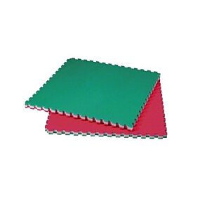 Tatami per judo, rosso/verde, dim. 100x100x3,5 cm, Morale Sport, g370