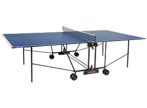 Tavolo ping pong progress indoor con ruote, piano blu, Garlando, c163i