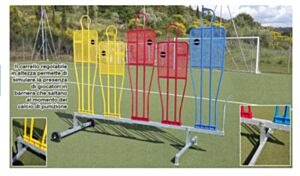 Carrello porta 5 sagome regolabile in altezza, in acciaio zincato , Barret, bt003rg