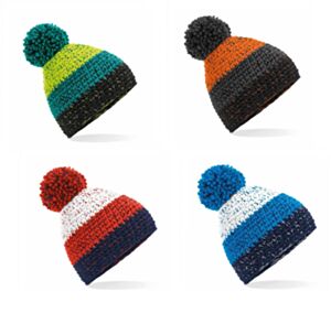 Cappello colorato con pom pom e interno in pile, unisex, Brizza , 0122