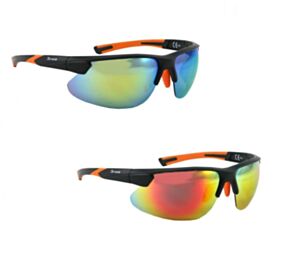Occhiale da sole sportivo con lenti specchiate, Brizza, 0342