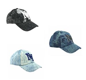 Cappello baseball delavato con ricamo ny, Brizza, 0934