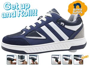 Scarpe da bambini con rotelle, colore blu, Morale Sport