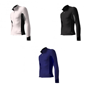 Maglia tecnica sportiva donna full zip, Brizza, 9021
