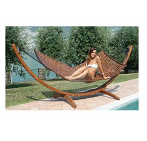Supporto in legno + amaca singola in acacia, La Rete, a3006+f12
