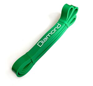 Power Band Diamond Verde Altezza 21 mm.| Banda Elastica Singola per Potenziamento Muscolare | Esercizi di Forza, Velocità e Elasticità | Riabilitazione e Crosstraining
