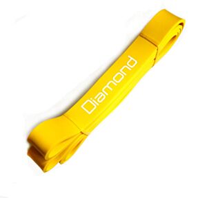 Power Band Diamond Gialla Altezza 29 mm.| Banda Elastica Singola per Potenziamento Muscolare | Esercizi di Forza, Velocità e Elasticità | Riabilitazione e Crosstraining