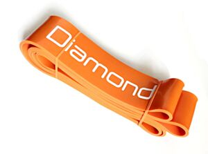 Power Band Diamond Arancio Altezza 64 mm.| Banda Elastica Singola per Potenziamento Muscolare | Esercizi di Forza, Velocità e Elasticità | Riabilitazione e Crosstraining