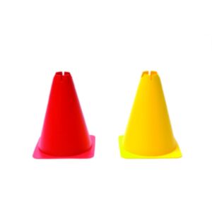Cono singolo in plastica, altezza 30 cm, con base e incavo, Morale Sport, k825