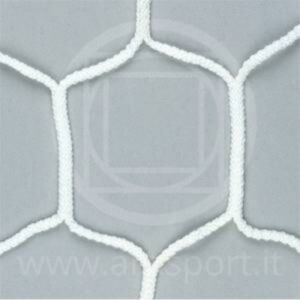 Coppia reti calcio, maglia esagonale in nyon, diam 3,5 mm, Morale Sport, f742