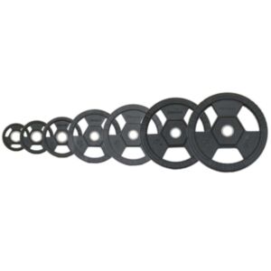 Disco olimpionico gommato ruvido tri-grip linea Diamond. JK Fitness