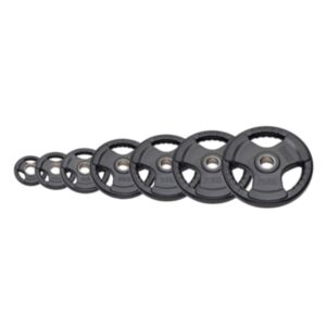 Disco in ghisa olimpionico gommato tri-grip linea Diamond, JK Fitness