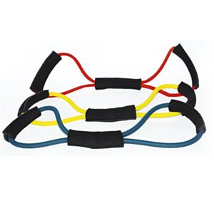 Elastico tubing ad otto con maniglie, 3 intensità, Morale Sport
