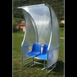 Panchina allenatori con policarbonato lunghezza mt 1, Morale Sport, f751/1
