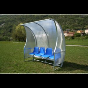 Panchina allenatori/riserve con policarbonato, lunghezza mt 2, Morale Sport, f751/2