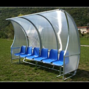 Panchina allenatori/riserve con policarbonato, lunghezza mt 3, Morale Sport, f751/3
