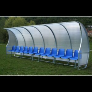 Panchina allenatori/riserve con policarbonato, lunghezza mt 6, Morale Sport, f751/6