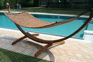 Supporto in legno + amaca singola in acacia, La Rete, a3003+f6