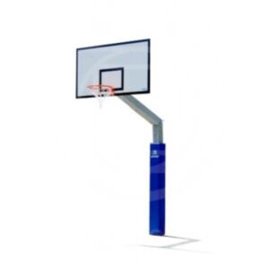 Impianto basket monotubolare, con piastra per fissaggio a terra, Morale Sport, b654