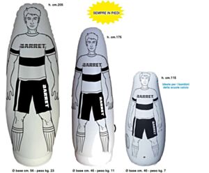 Sagoma gonfiabile in pvc/pu sempre in piedi, con base zavorrabile ad acqua, Barret