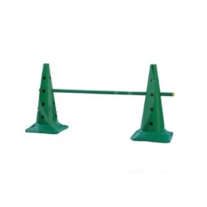 Set ostacolo con 2 coni ed asta in pvc, altezza 50 cm, Morale Sport, k1208/05