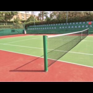 Impianto tennis a sezione rotonda, diam mm. 102, con bussole, Morale Sport, t780/1