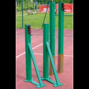 Impianto tennis a sezione quadrata mm 80x80, con attacchi a vite, Morale Sport, t781