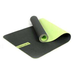 Tappetino Professionale Yoga in TPE 183 x 60 x 0,6 cm - bicolore verde mela/nero TY5 Diamond