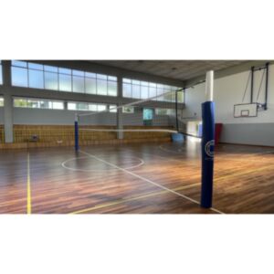 Impianto pallavolo monotubolare in alluminio con bussole, approv. fipav, Morale Sport, v708/r